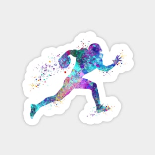 American Football Player Watercolor Sticker